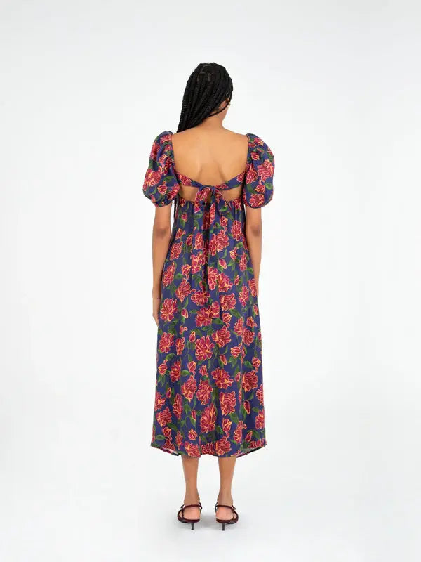 Arcania Blue Floral Print Dress