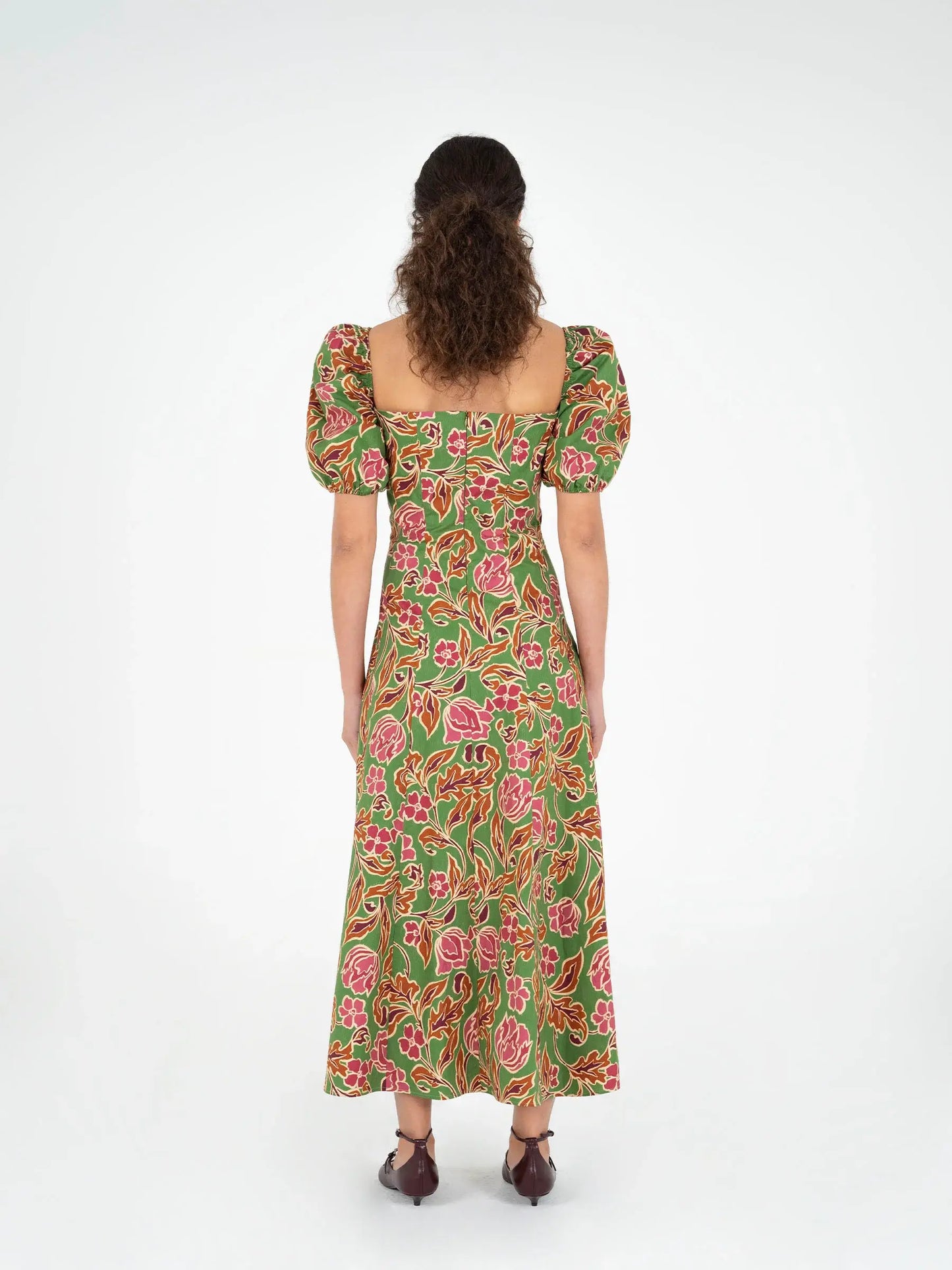 Orion Green Floral Print Dress