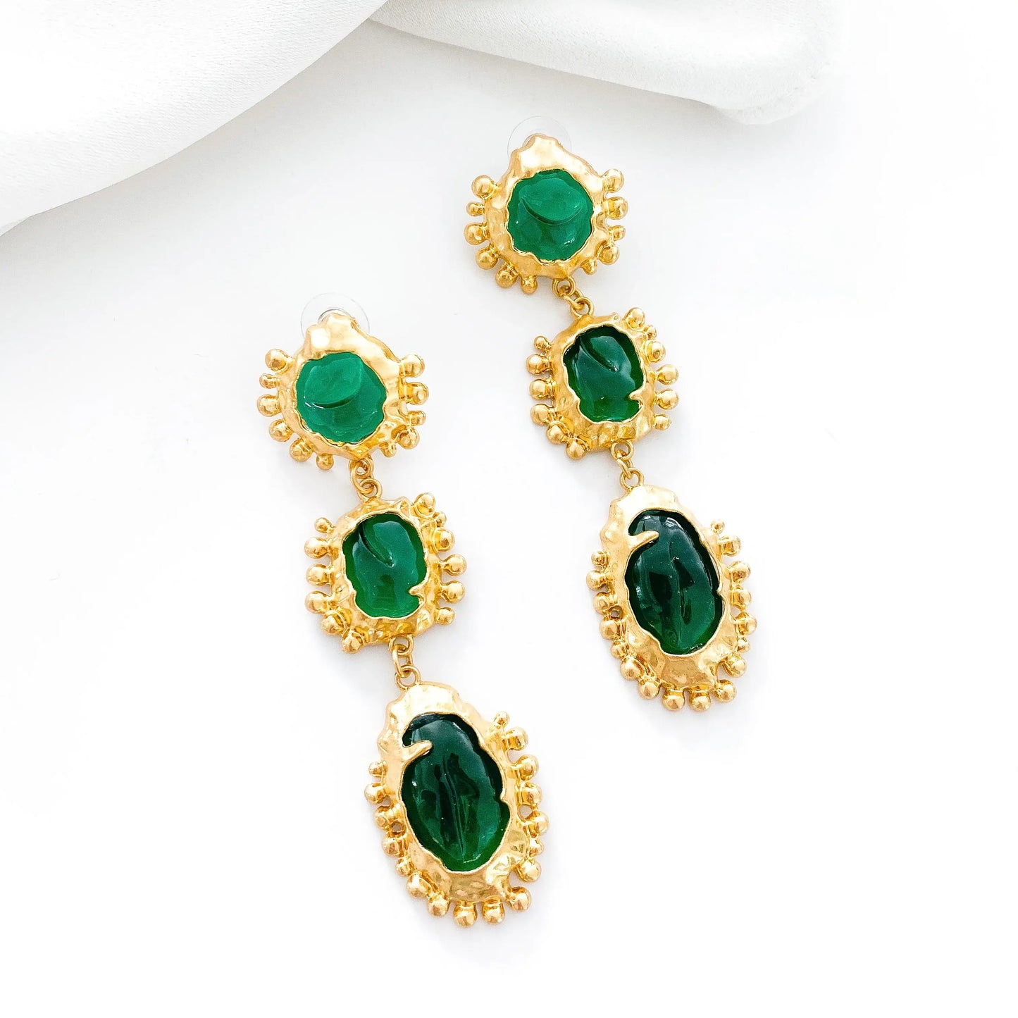 Green Gemstone Earrings