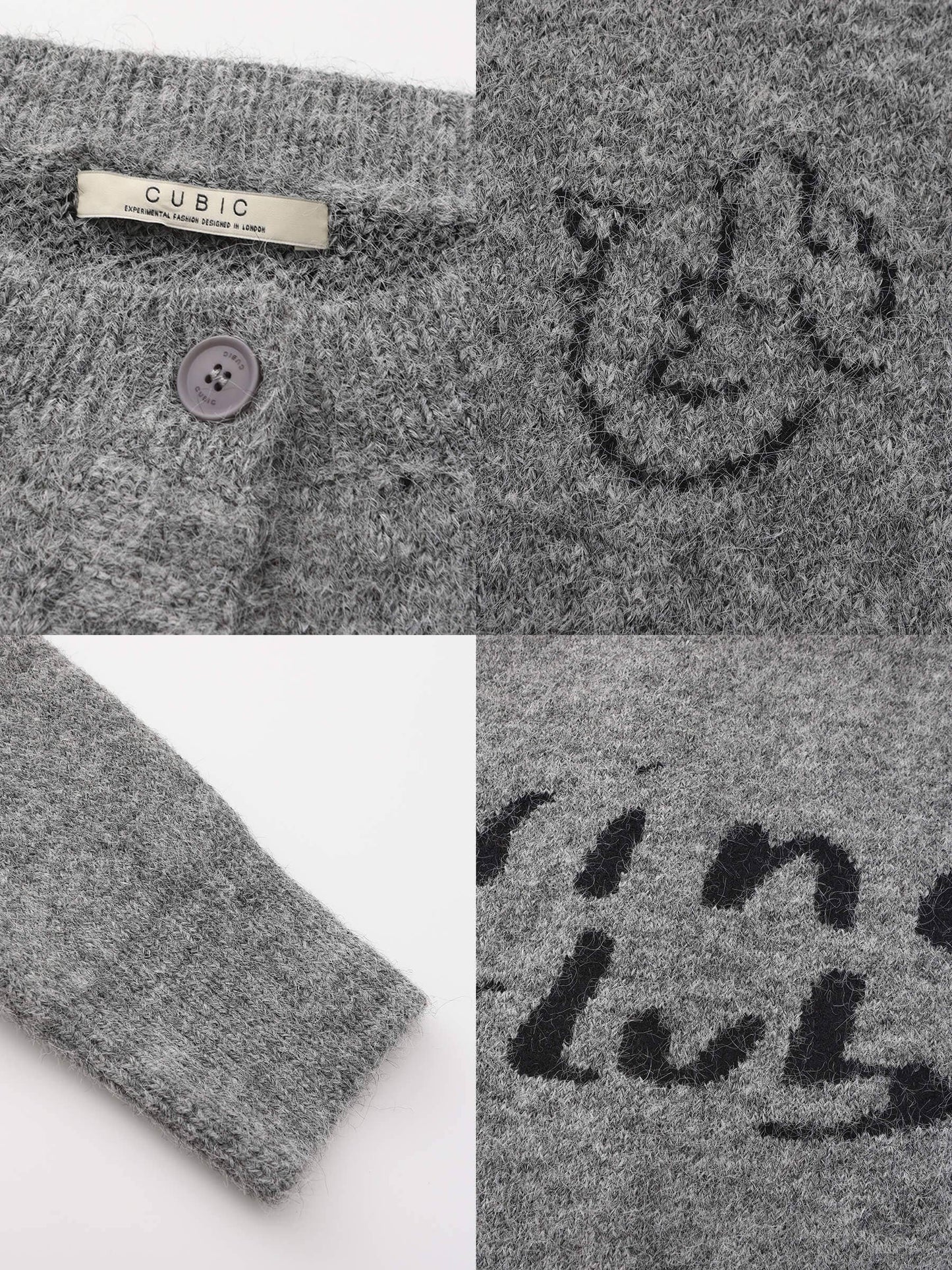 Grey 'Wine Club' Cardigan