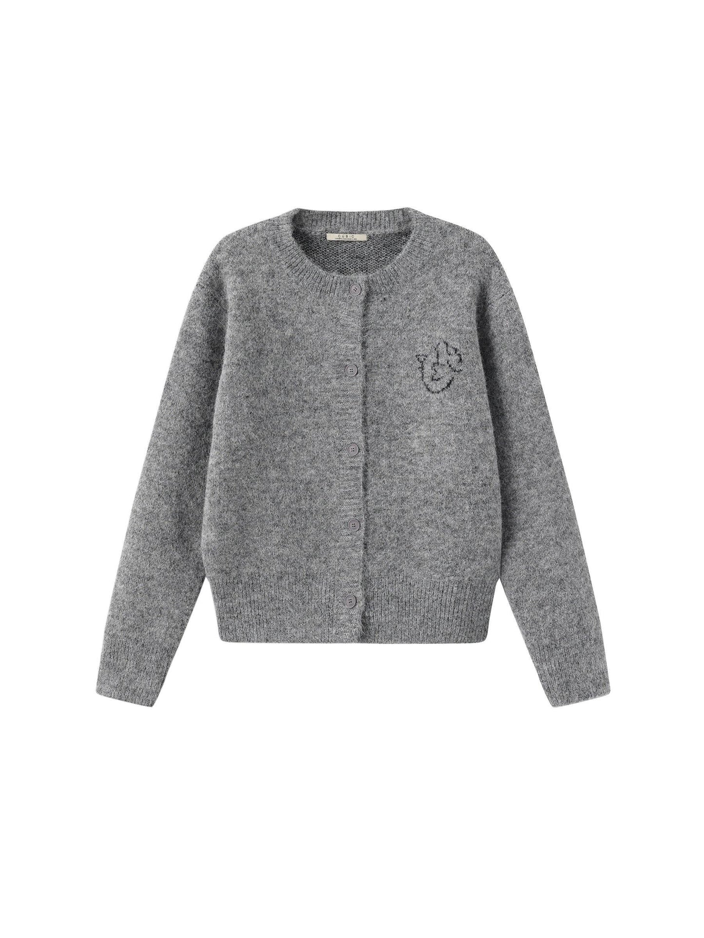 Grey 'Wine Club' Cardigan
