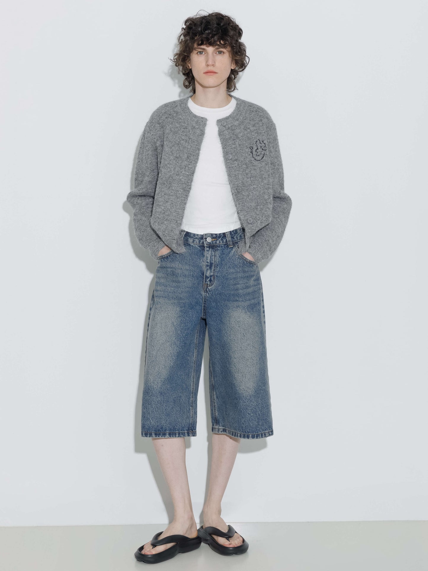 Grey 'Wine Club' Cardigan